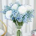 LYLYFAN Babys Breath Artificial Flowers,12 Pcs Gypsophila Faux Flowers for Wedding Party Home Garden Decoration Blue