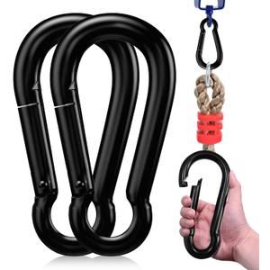 2-Pack 4 Inch Heavy Duty Spring Snap Hooks - 770lb Capacity Utility Clip, Rope Connector for Indoor/Outdoor Hanging, Camping, Fishing