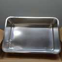 Stainless Steel Cat Litter Box - Large Metal High-Sided Litter Pan for Cats, Rabbits, and Pets, Non-Stick, Odor-Free, Easy to Clean, Splash-Proof, Sturdy and Durable Indoor Cat Toilet Supplies (23.6" L x 15.8" W x 6" H)