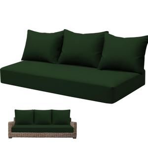 Outdoor 3-Seater Couch Cushions Set of 4, 72 x 24 Inches Deep Patio Cushion