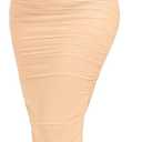 Women Ruched Off the Shoulder Going Out Bodycon Mesh Club Dresses (M)