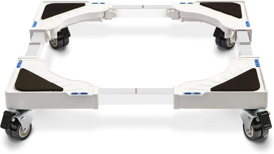 Nefish Furniture Dolly Adjustable Mini Fridge Stand Dolly Cart with 4 Lockable Wheels Washing Machine Stand Mobile Roller Universal Mobile Base Stand for Washer Dryer Refrigerator