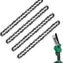 Mini Chainsaw Chain 6 Inch Replacement Guide Saw Chain for 6 inch Mini Cordless Electric Portable Battery Powered Handheld Chainsaw4-Pack