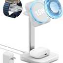 ESR for MagSafe Charger Stand, 3 in 1 Charging Station with CryoBoost, PhoneCooling Wireless Charging, 15W MagSafe Stand, for iPhone 17e/17/16/15/14/13/12, AirPods, Apple Watch, White