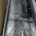 Crystal Chandeliers for Dining Room, Modern Black Chandelier for Living Room, Adjustable Height, 6-Light Pendant Light Fixture, 42 in Large Rectangle Lighting for Kitchen Island Living Room