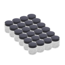 27 Pack - 2 oz Glass Jars with Black Lids - Clear