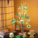 St. Patricks Hanging Ornament St. Patricks Day Decorations 24 Pcs Clover Horseshoe Tree Ornaments for Spring Lucky Irish Day