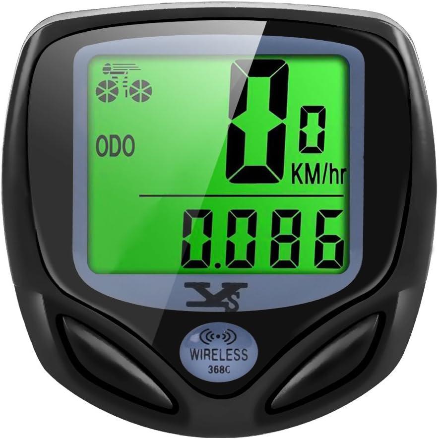 YS SY Bicycle Speedometer and Odometer Wireless Waterproof Cycle Bike Computer with LCD Display & Multi-Functions