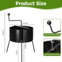 Rotary Soil Sifter for Gardening, Heavy Duty Metal Garden Sifter with Easy Crank Handle, 21 Inch Compost Sieve for Dirt, Rock 0.5/0.6/0.7 Inch Mesh