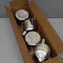 Honeydak 4 Pcs Milk Frothing Pitcher 304 Stainless Steel Steaming Pitchers for Coffee Bar Cappuccino Barista Tools Milk Jug Steamer Frother Cup (20 oz)