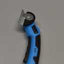 Cordless Electric Scissors, 5V Rechargeable Cardboard Box Cutter Heavy Duty Rotary Tool with Safety Lock & LED Light for Cardboard, Fabric, Box (Blue)