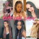 18 Inch Micro Braids Crochet Hair 240 Strands Brown Curly ZiZi Box Braids 8 Packs Mini Yanky Twisted Crochet Hair Micro Locs with Curly Ends Synthetic Braiding Hair Extension #33