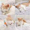 Dog Bed for Small Medium Large Dogs Cats, 20 inch Calming Washable-Round Cozy Soft Pet Bed for Puppy and Kitten with Slip-Resistant Bottom (light grey)