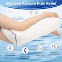 MINUPWELL 6.5" Knee Pillow for Side Sleepers - 100% Shredded Memory Foam Leg Pillow for Side Sleeping - Between Leg & Under Hip Pillow - Relieving Leg, Back, and Knee Pain - High Supportive