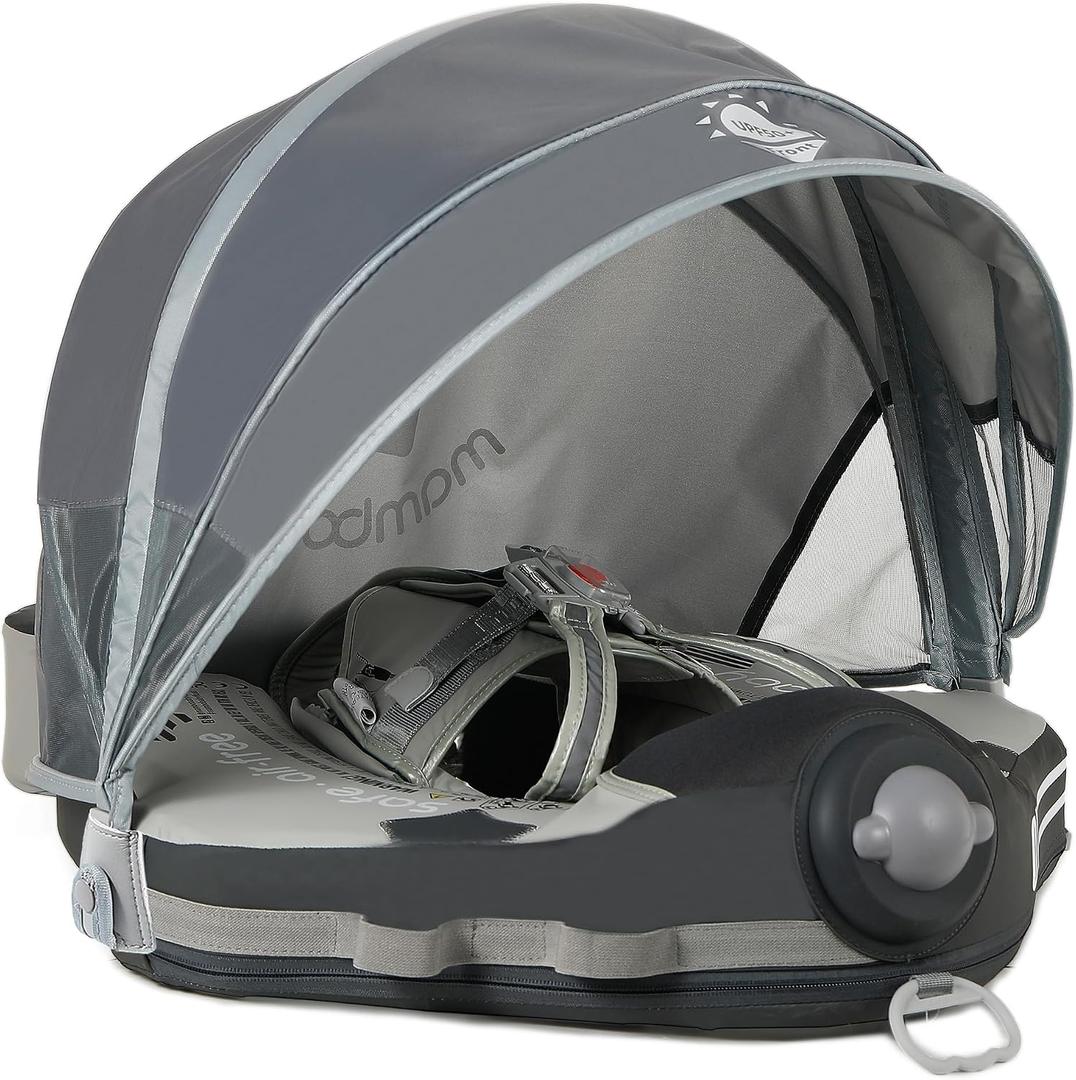 Mambobaby Add Tail Newest No.07 Airplane Baby Float with Sun Canopy Gray