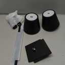 KDG 2 Pack Cordless Table Lamp, Portable LED Desk Lamps, 5000mAh Battery Operated, 3 Color Stepless Dimming Up, for Restaurant, Bedroom, Outdoor Camping, Coffee Shop, Night Light, Rechargeable (Black)