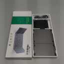 Samsers Foldable Bluetooth Keyboard with Touchpad, Portable Wireless Keyboard with Stand Holder, Rechargeable Full Size Ultra Slim Pocket Folding Keyboards for Android Windows IOS Tablet & Laptop-Gray (BT x1, Grey)