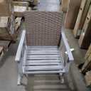 2 Pieces Patio Chairs Gray Outdoor Furniture