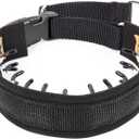 Mayerzon Dog Collar, Patented Martingale No Pull Collar for Small Medium Large Dogs with Buckle for Walking Training, Hidden Design (Black, Large,2.5mm,18.5"-23.5" Neck)