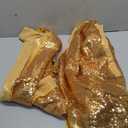 Gold Sequin Backdrop Curtain Panels Stage 2 Pieces 2FTx8FT Sheer Gold Curtains Backdrop Photo Backdrop Curtains for Wedding Birthday Party Background Drapes Christmas Decorations