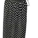 Tankaneo Womens Polka Dot Maxi Skirts Boho Smocked High Waisted Tie Skirt Casual Beach Vacation Dress, Black, Small
