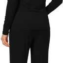 LUBOT 2026 Bamboo Viscose Pajamas Women Sets Pjs Soft Breathable 2 Piece V Neck Short/Long Sleeve Pants Sleepwear S-4XL (Black, S)