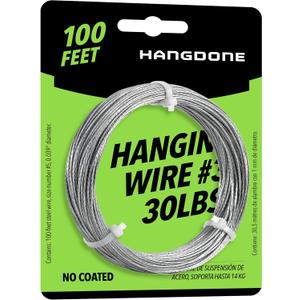 Picture Hanging Wire #3 30lbs 100-Feet, Flexible Steel Wire 18 Gauge for Hang Up Frame/Painting and Mirror