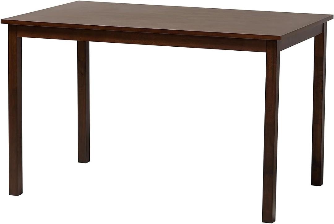 Baxton Studio Andrew Modern Dining Table, 47.75"W x 30"D X 29.5"H
