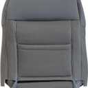 GXARTS Driver and Passenger Bottom & Top Lean Back Seat Cover Cloth Steel Gray Compatible with Nissan Frontier SV Crew Cab 2005 2006 2007 2008 2009 2010 2011 2012 2013 2014 2015 2016 2017 2018 2019