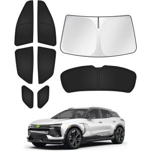 Canvcle Sunshades for 2024 2025 2026 Chevrolet/Chevy Blazer EV (NOT for Chevrolet Blazer) Accessories Windshield Sun Shade Side Rear Window Shade Cover Sun Visor Shield Privacy Protection Black 8PCS