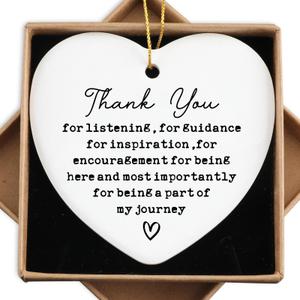 2 x Teacher Appreciation Gifts, Thank You Gifts for Women Ornament Keepsake Sign Heart Plaque Farewell Going Away Gift Retirement Appreciation Gift for Teacher Nurse Coworker Employee Boss