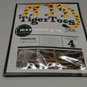 DOK TigerToes Premium Non-Slip Dog Socks for Hardwood Floors - Extra-Thick Grip That Works Even When Twisted - Prevents Licking, Slipping, and Great for Dog Paw Protection (Cool Caramel, X-Large)