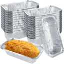 WOPPLXY 125 Pack1lb Aluminum Pans Aluminum Aluminum Foil Mini Loaf Pans, Disposable Loaf Pans for Baking, Mini Bread Loaf Pan Perfect for Baking Bread and Street Treats, 7.8 x 4.1 x 2.1 Inch, 23 Oz
