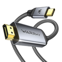 USB-
WARRKY USB C to HDMI Cable 4K 60Hz[Anti-Interference, Gold-Plated Plugs] Aluminum HDR Type-C to HDMI 2.0 Cord, Thunderbolt 3/4/5 Compatible for iPhone 15/16 Series, MacBook, iMac, iPad Pro, Galaxy-6ft