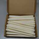 Treela 36 Pieces Flameless Taper Candles Flickering Faux LED Battery Operated Electric Fake Candles for Christmas Halloween Birthday Wedding Party(Ivory White,0.8x11 Inches,Smooth)