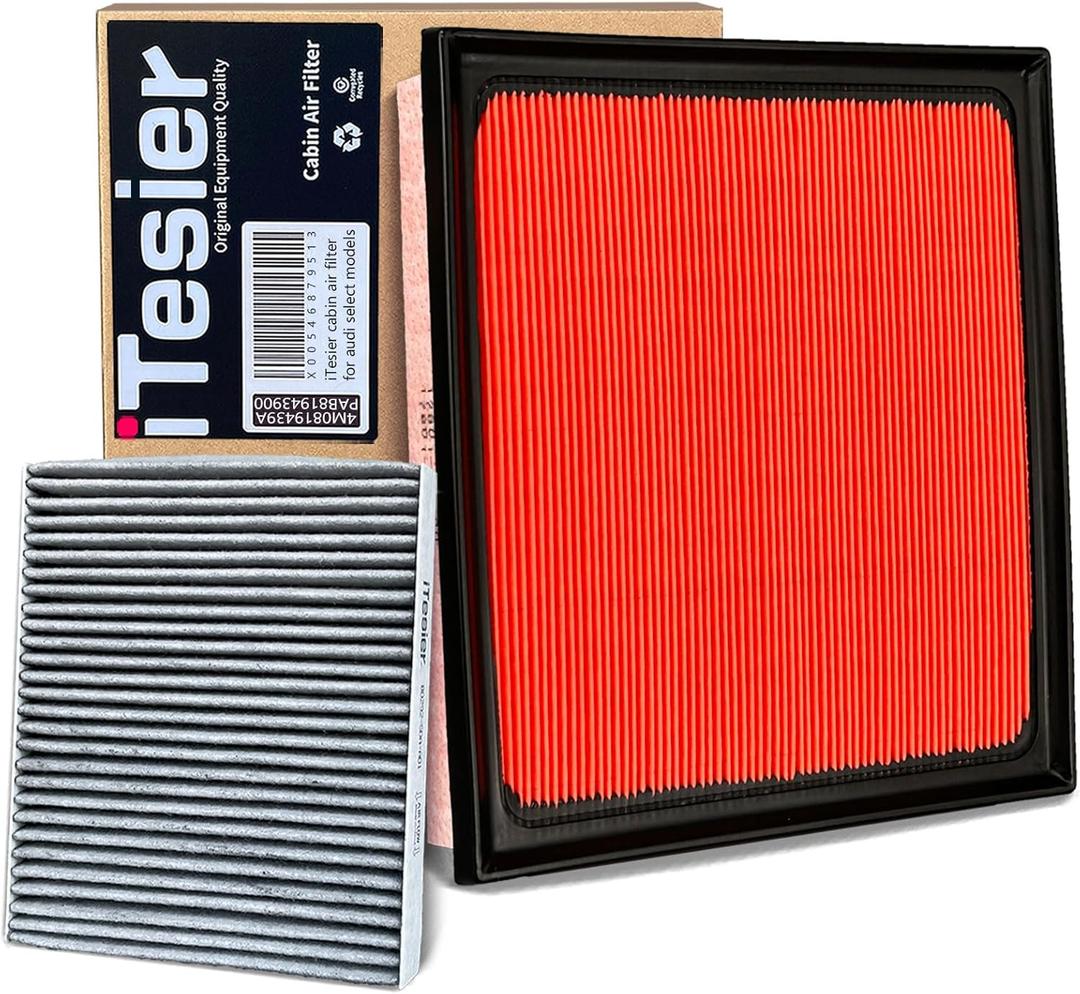 Cabin Engine Air Filter Kit for Highlander (2020-2025) NOT HYBRID, Grand Highlander (NOT HYBRID), Replaces 17801-25020, 87139-58010