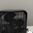 shinic 10" Tabletop Box Fan for Bedroom, 2 Speeds, Quiet Table Fan with Strong Airflow, Energy Efficient Small Box Fan, Portable Kitchen Exhaust Fan for Bedroom Bathroom Office Dorm Workshop, Black (Single Units)