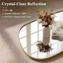 ANDY STAR 30"x48" Gold Wall MirrorBrushed Brass Irregular Bathroom Mirror with Stainless Steel Metal Frame, Large Asymmetrical Mirror for Bathroom, Entryway (Horizontal/Vertical)