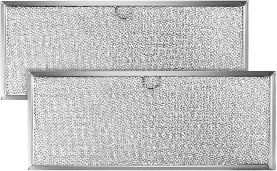 Fits for Jenn.Air 71002111 Downdraft Range Hood Grease Filter by AMI PARTS - Microwave Oven Aluminum Mesh Grease Filter 15 5/8" x 6 3/8" (2-Pack)