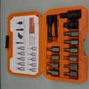 XEWEA 14PCS 3/8" Drive Screw Extractor Set, Multi-Spline Easy Out Bolt Remover Kit for Stripped Broken Bolts, Nuts & Screws, Heavy-Duty CR-MO Extraction Tools with Extension & Adapter Accessories