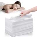 100 Pcs Disposable Bed Sheets (31" x 71"), Disposable Massage Table Sheets, Non Woven Fabric, Breathable SPA Bed Cover for Ultimate Hygiene & Comfort in Massage,Tattoos,Waxing, for Esthetician (White)