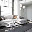 Kenroy Home Leah Modern Arc Floor Lamp, Black, 87.5 Inch Height, 31.5 Inch Width, 31.5 Inch Depth