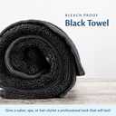 Black Bleach Proof Towels Set, 48 Pack 100% Cotton 16" X 27" Color Safe, Stain Resistant, Quick Drying Towels for Beauty, Hair and Nail Salon, Gym, Spa and Home Hair Care