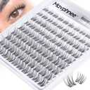 Mavphnee Natural Lash Clusters 8-14MM Venus Eyelash Clusters Soft Velure Cluster Eyelash Extensions Invisible Band CC-Curve Velour Cluster Lashes Daily Wear Easy for Beginners