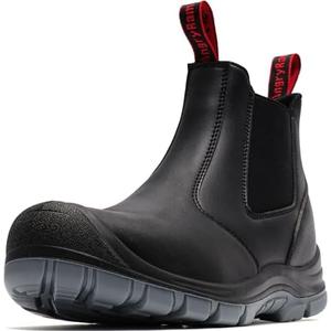 ANGRYRAM Steel Toe Slip on Work Boots for Men Waterproof Slip Resistant Fire Station Mechanic Boots Comfortable Construction Chelsea Safety Shoes 10.5 ANGRYRAM Steel Toe Slip on Work Boots for Men Waterproof Slip Resistant Fire Station Mechanic Boots Comfortable Construction Chelsea Safety Shoes 10.5