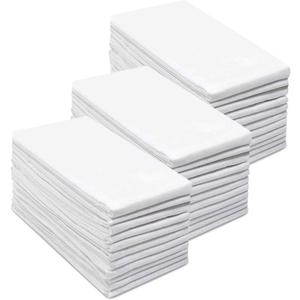 Simpli-Magic 79374 Flour Sack Kitchen Towels, Pack of 12, White, 24"x24"