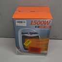 Kismile Small Electric Space Heater,Portable Ceramic Space Heater Fan for Office with Adjustable Thermostat and Overheat Protection ETL Listed for Kitchen, 1500W(Silver)