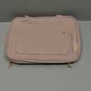 BAGSMART Large Toiletry Bag Travel Bag with Hanging Hook, Water-resistant Makeup Cosmetic Bag Travel Organizer for Accessories, Shampoo, Full Sized Container, Toiletries (Baby Pink)
