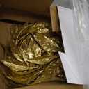 Hollyone 3 Pcs 7.5FT Christmas Garland Champagne Gold Glittered Artificial Magnolia Leaves for Mantle Christmas Tree Decorations Indoor Outdoor Hanging Garland Ornaments Door Wall Window Home Decor