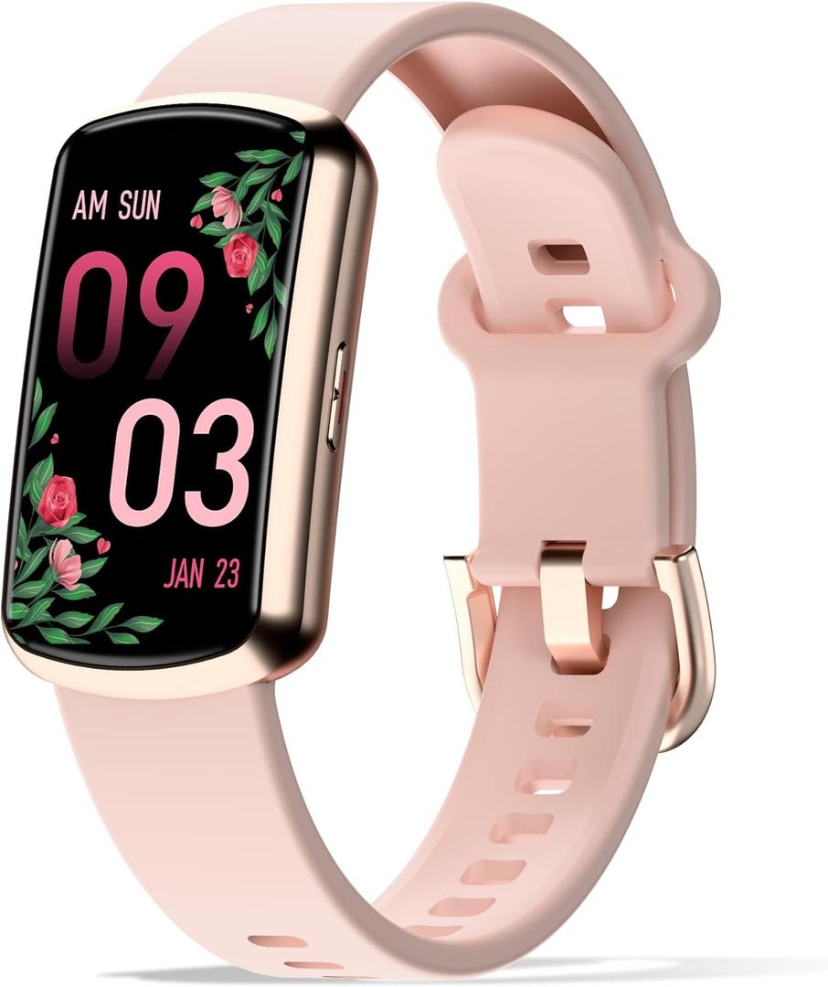 Health Fitness Tracker with 24/7 Heart Rate, Smart Watch with Blood Pressure and Blood Oxy-gen Monitor, Bulit-in 120+ Sport Mode, Waterproof Sleep Tracker for Women Men